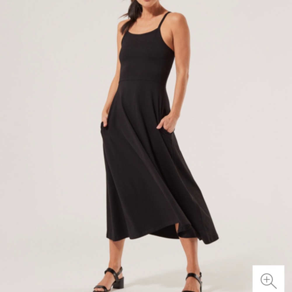 Pact fit and flair midi dress